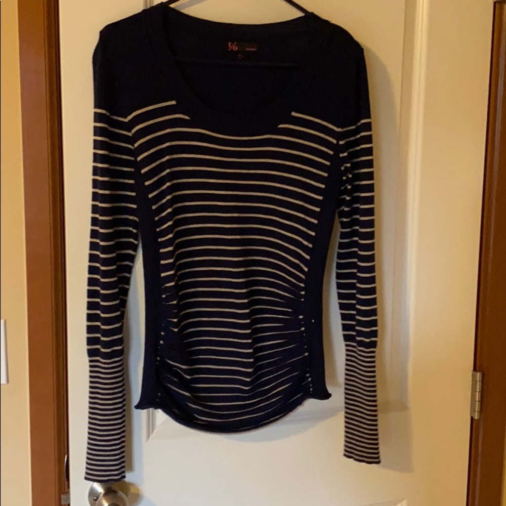 Navy and cream sweater